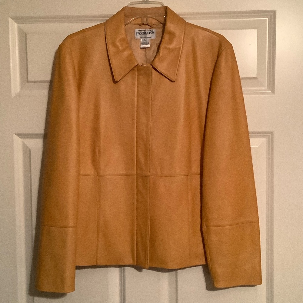 Pendleton Golden Yellow Leather Jacket - image 1